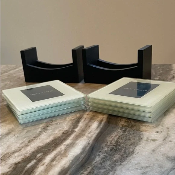 Glass Photo Coaster Set - Picture 5 of 5